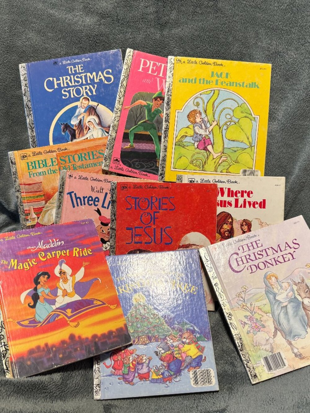 Lot of 10 Vintage 1970s-1990s Little Golden Books Children's Classics